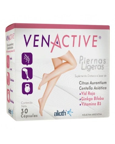 Venactive - Piernas Ligeras Varices Arañitas X 30 Cápsulas Alioth - 1