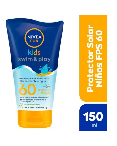 NIVEA - Protector Solar Sun Kids Swim & Play Fps 60 x 150 ml