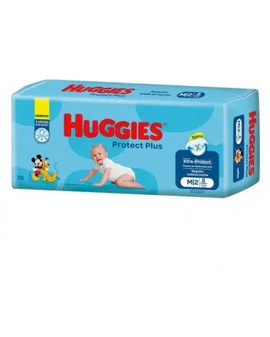 HUGGIES - PROTEC PLUS  M  X 8 PAÑALES