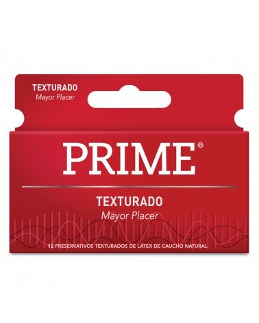 Prime - Preservativo Rojo Texturado X 12Unidades