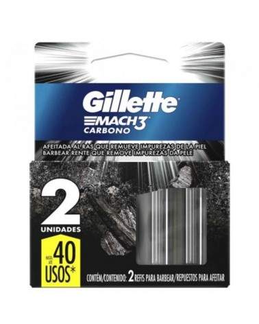 GILLETTE MACH3 - CARBONO- REPUESTO X 2