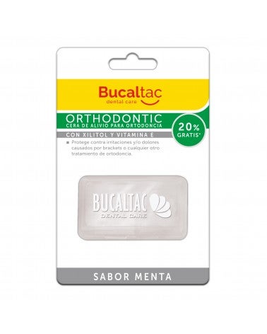 BucalTac - Cera Orthodontic sabor Menta X 6 unidades