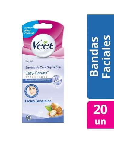 Veet - Bandas Depilatorias Faciales Piel Sensible 20U Veet - 1
