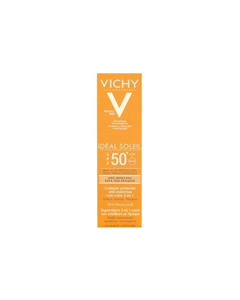 VICHY - Idéal Soleil Cuidado Protector Anti-Manchas 3 En 1 FPS 50+ x 50 ml