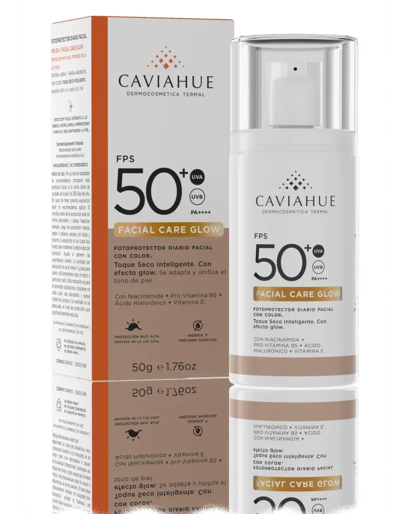 CAVIAHUE - Protector Solar Facial Fps 50+ Care Glow Con Color