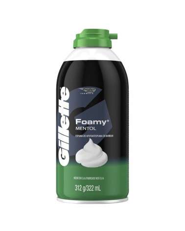 Espuma Para Afeitar Gillette Foamy Mentol 322 Ml Gillette - 1