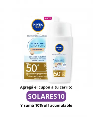 NIVEA - Protector Solar Facial Sun Daily Fluid Tono Claro FPS 50+ x 40 ml