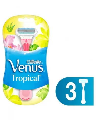 Máquinas Para Afeitar Gillette Venus Tropical 3 Unidades Gillette - 1